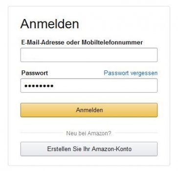 Amazon Prime anmelden