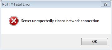 Server unexpectedly closed network connection