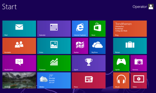 Windows 8 Kacheln