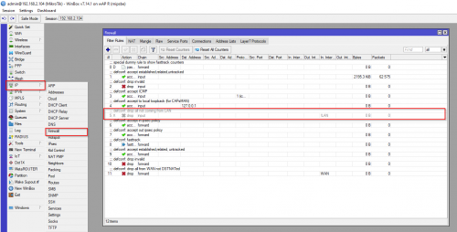 MikroTik wAP LoRa8 kit - Firewall Einstellungen