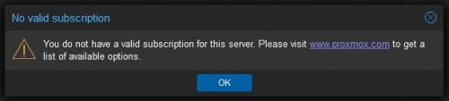Proxmox „No valid subscription“ Meldung 